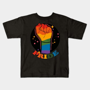 Pride Month Fist- LGBTQ Rights Kids T-Shirt